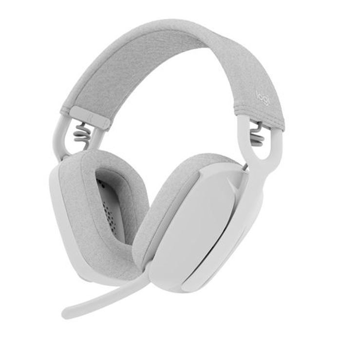 Logitech - Lightweight Wireless Listening Helmet with background micro anti -noise - Vibe 100 - White area