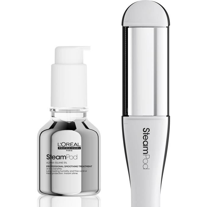 SteamPod 4 - Professional steam hair straightener and curler - L'OREAL PROFESSIONNEL - 3 Temperatures - Tool + Concentrated Smoothing Treatment
