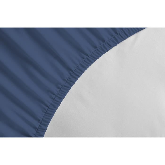 Lovely Home Draw Cover - 90 x 190 + 25 cm - 100% Cotton - Blue