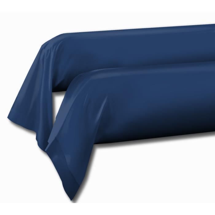 Lovely Home Lot of 2 bans - 85 x 185 cm - 100% cotton - Blue