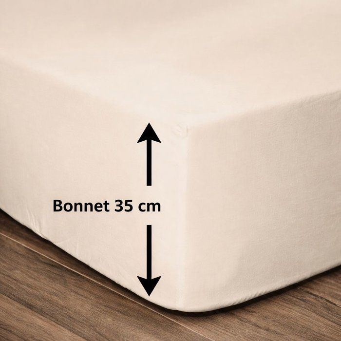 Cover sheet - 100% Cotton - 160 x 200 + Bonnet 35 cm - Lovely Home