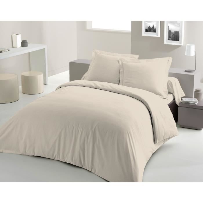 LOVELY HOME DUVET SET - 240x260 cm - 100% COTTON - CREAM BEIGE