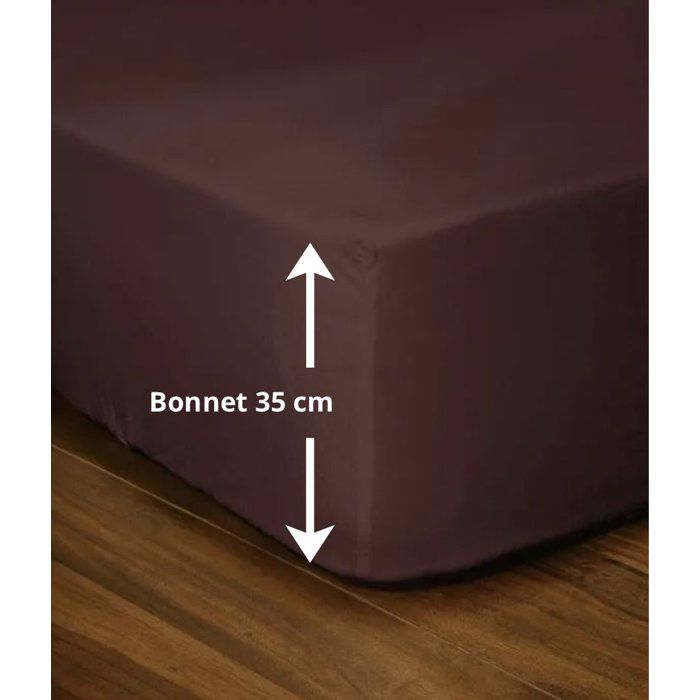 Fitted sheet - LOVELY HOME - LH71591 - 180x200+35 cm - Brown