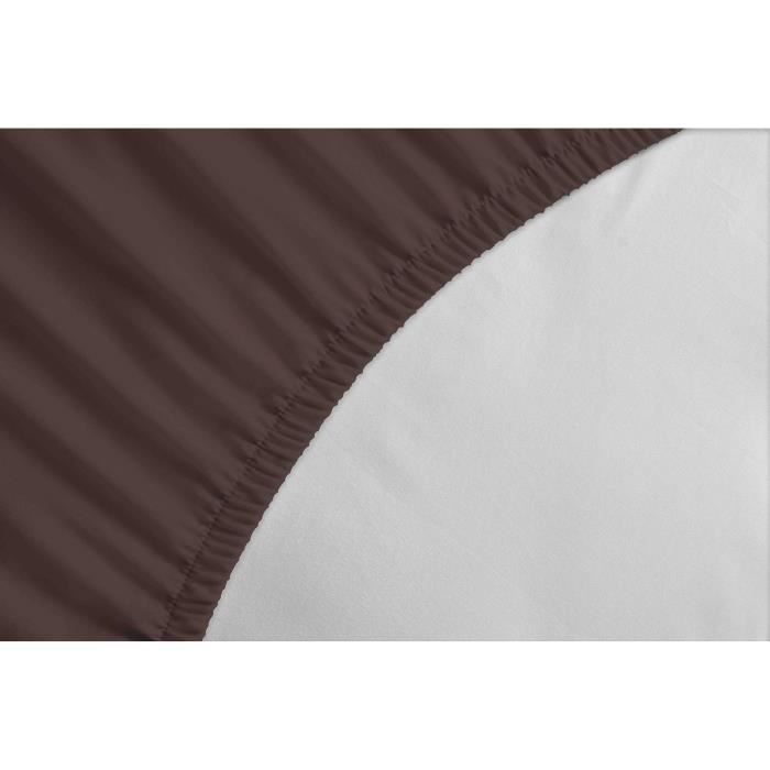 Fitted sheet - LOVELY HOME - LH71596 - 140x190+30 cm - Brown