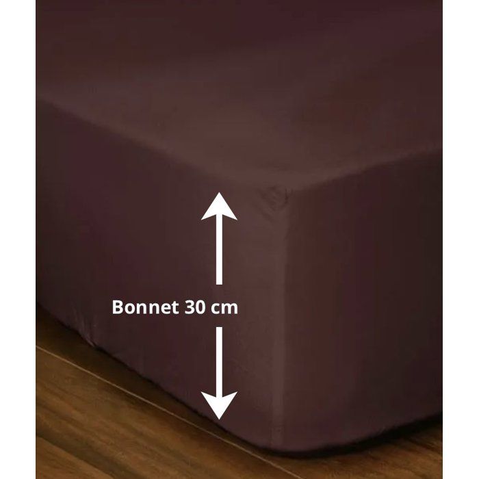 Fitted sheet - LOVELY HOME - LH71596 - 140x190+30 cm - Brown