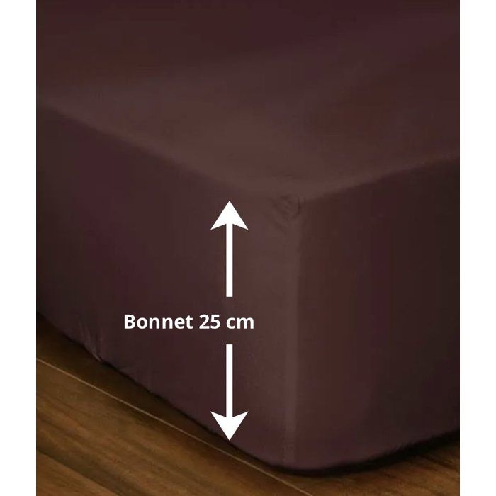 Fitted sheet - LOVELY HOME - LH71600 - 140x190+25 cm - Brown