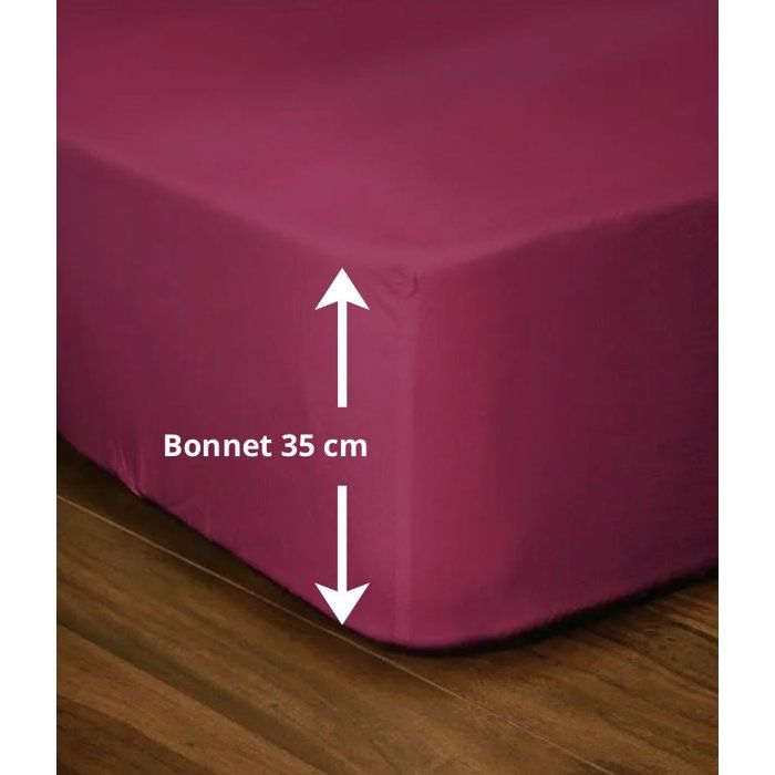 Fitted sheet - LOVELY HOME - LH71609 - 140x190+35 cm - Fuchsia
