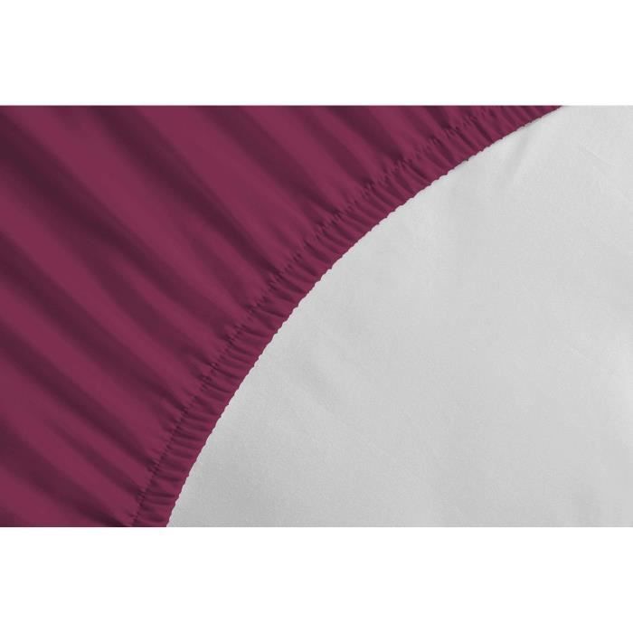 Fitted sheet - LOVELY HOME - LH71609 - 140x190+35 cm - Fuchsia