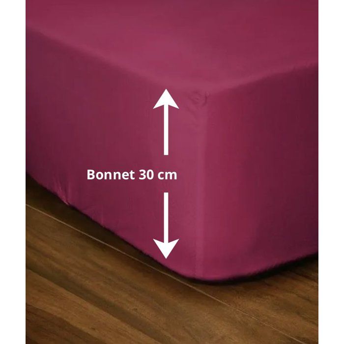 Fitted sheet - LOVELY HOME - LH71611 - 160x200+30 cm - Fuchsia