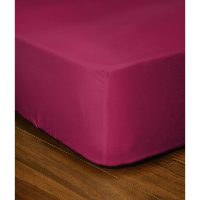 Fitted sheet - LOVELY HOME - LH71614 - 180x200+25 cm - Fuchsia