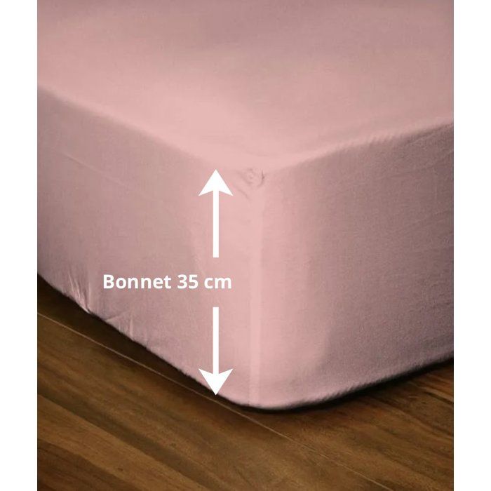 Fitted sheet - LOVELY HOME - LH71624 - 160x200+35 cm - Pink