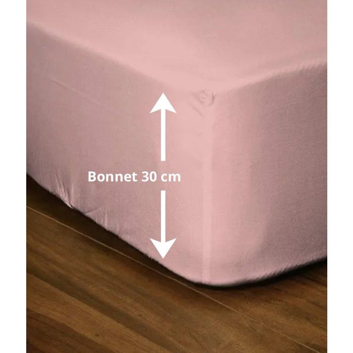 Fitted sheet - LOVELY HOME - LH71629 - 90x190+30 cm - Pink