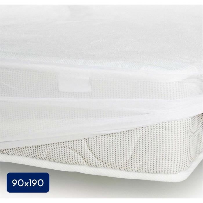 Mattress protector - 90 x 190 cm x 25 xm - 100% Cotton - 170 G/M2 - LOVELY HOME