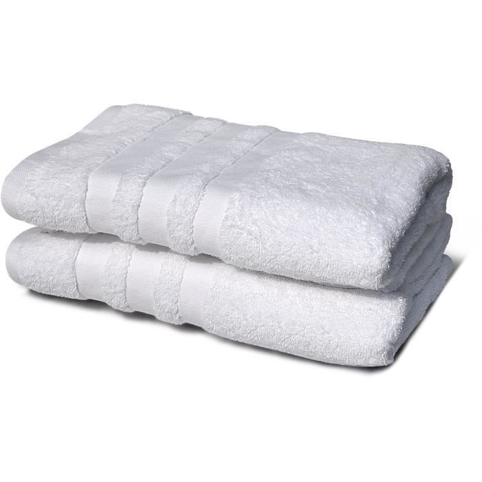 Set of 2 towels - LOVELY HOME - 2 Shower sheets 70 x 140 cm - White