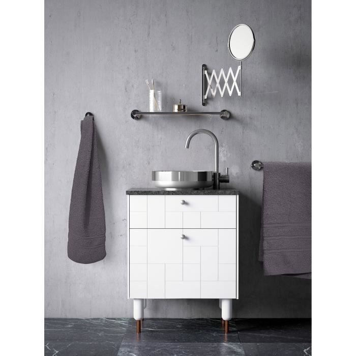 Set of 4 towels - LOVELY HOME - 2 towels 50 x 100 cm + 2 shower towels 70 x 140 cm - Anthracite gray
