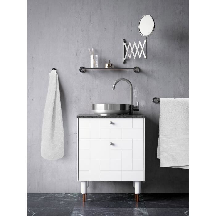 LOVELY HOME Set of 2 towels + 2 shower sheets 100% cotton - 50x100 cm / 70x140 cm - White