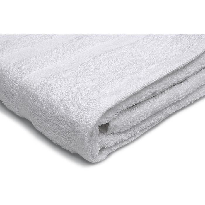 LOVELY HOME Set of 2 towels + 2 shower sheets 100% cotton - 50x100 cm / 70x140 cm - White
