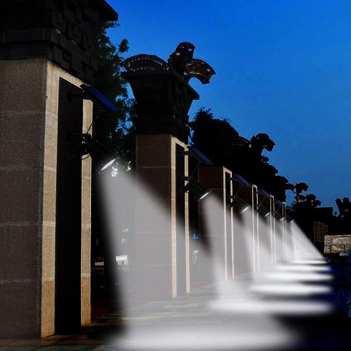 in 1 solar spotlight to stick or fix - LUMISKY - SPIKY AWAY W34 - H42 cm - white LED
