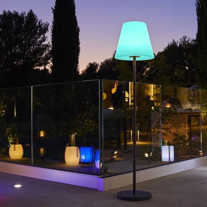 Wireless floor lamp - LUMISKY - STANDY - H150 cm - Metal base - Dimmable multicolor LED