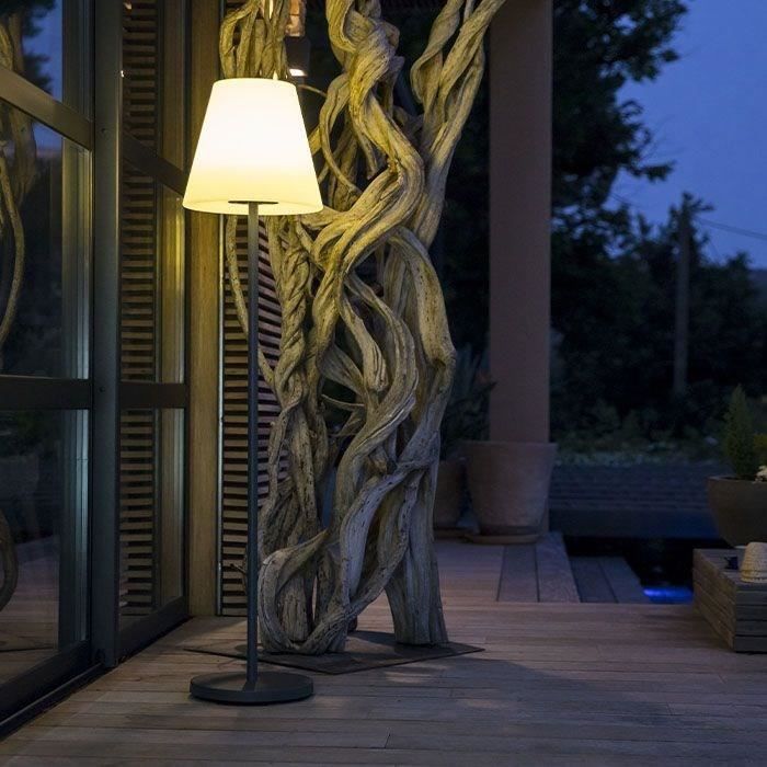 Wireless floor lamp - LUMISKY - STANDY - H150 cm - Metal base - Dimmable multicolor LED