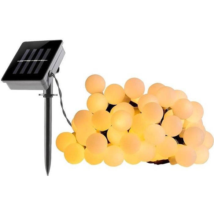 LUMI GARDEN Solar ball light string Billy Solar - White light - 60 balls - 700 cm