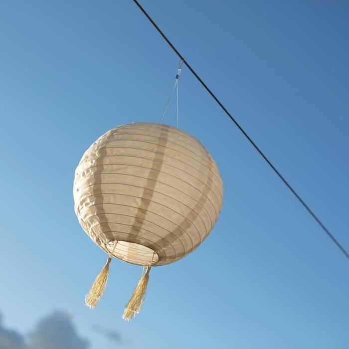 LED solar suspension - LUMISKY - HIMALAYA - Ø30cm - Beige, cream and festive wedding - Autonomy 8h
