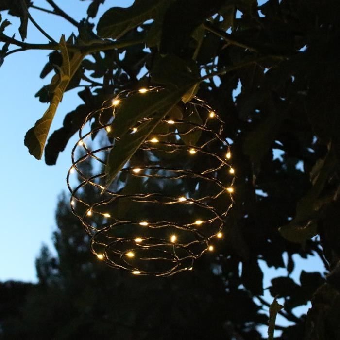 Solar suspension - LUMISKY - ORION - H37 cm - Micro spiral - Warm white LED
