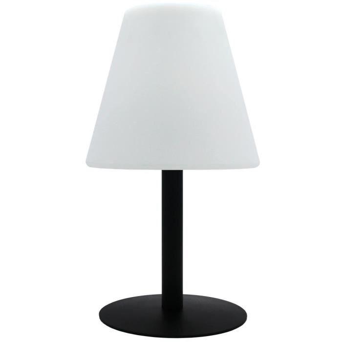 Solar and rechargeable table lamp - LUMISKY - STANDY MINI SOLAR RGB - H36 cm - Dimmable multicolor LED