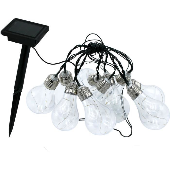 Solar light garland - LUMISKY - FANTASY STAR SOLAR - 3.75 m - 10 micro copper bulbs - warm white LED