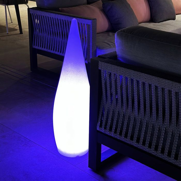 Lampadaire extérieur sans fil - LUMISKY - CLASSY C80 - LED multicolore dimmable - Télécommande - H80 cm
