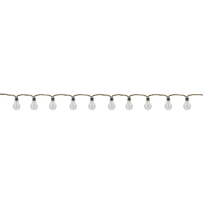 Outdoor light garland - LUMISKY - FANTASY CORD - 7.70 m - 10 transparent filament bulbs - warm white LED
