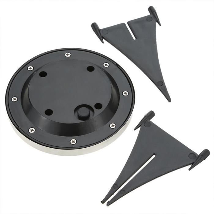 Set of 8 round stainless steel solar spotlights, recessed or spiked - LUMISKY - DECKY - cool white LED - Ø12 cm