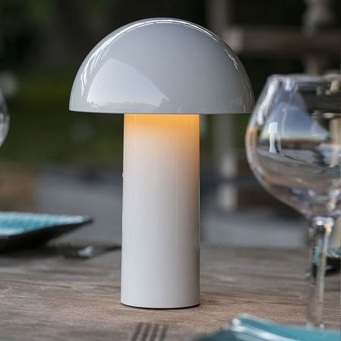 Cordless table lamp - LUMISKY - TOD WHITE - H28 cm - Adjustable head - Warm white LED