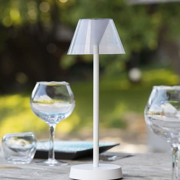 Cordless table lamp - LUMISKY - BEVERLY WHITE - H34 cm - Warm white LED