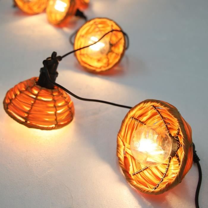 Outdoor light garland - LUMISKY - COTTAGE - 5.70 m - 10 transparent globes - warm white LED
