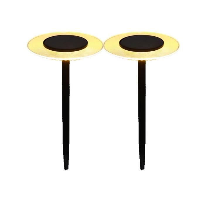 Set of 2 solar beacons to stick - LUMISKY - UFO - H35 cm - Warm white LED