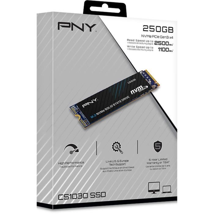 Internal Solid State Drive - PNY - CS1030 M.2 GEN3 - 250 GB - NVMe (M280CS1030-250-RB)