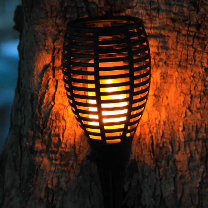 LUMI GARDEN Maity Sun solar torch - Flame effect - LED - H 80 cm - Warm white