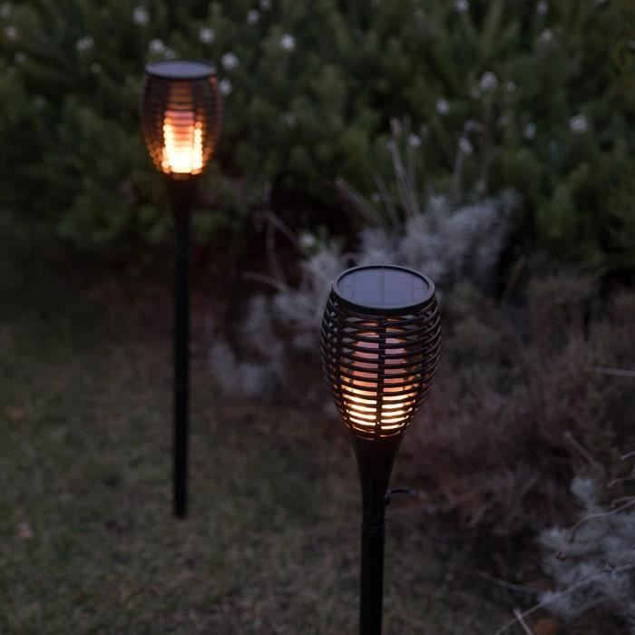 LUMI GARDEN Maity Sun solar torch - Flame effect - LED - H 80 cm - Warm white