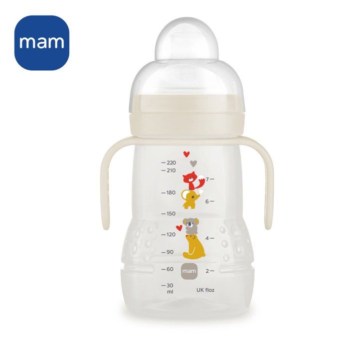 MAM Transition Bottle - 220ml - from 4 months - Silicone antifuite soft nozzle - Unisex