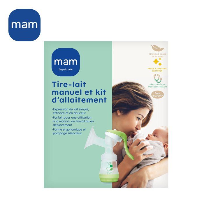 MAM Manual Breast Pump Kit + Breastfeeding Kit