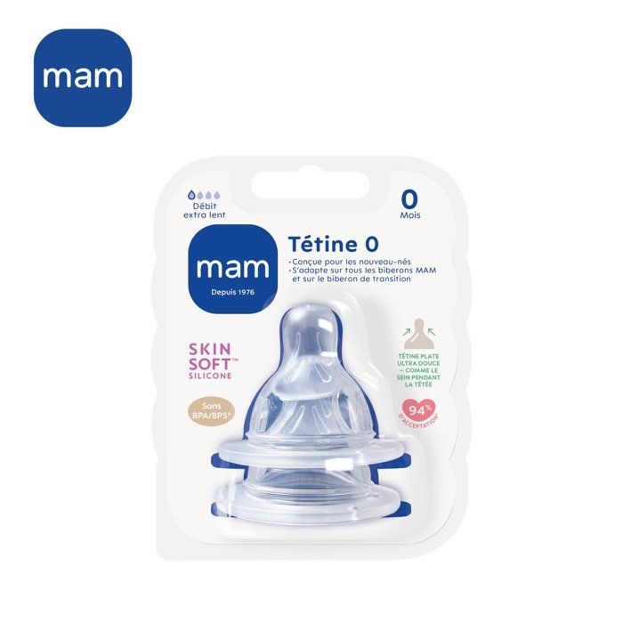 MAM Teat Flow 0 Extra Slow - Silicone