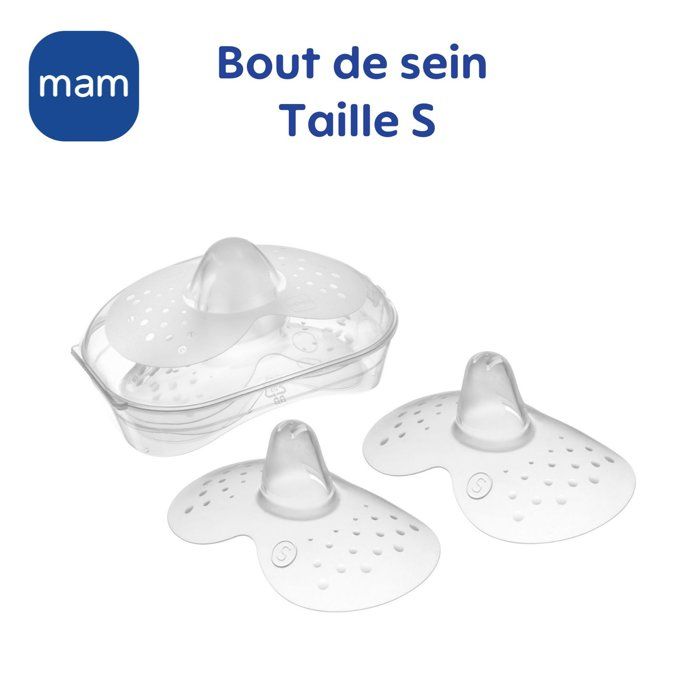 MAM Breast end - Silicone -Size S - Pack of 2 in sterilization box - Transparent