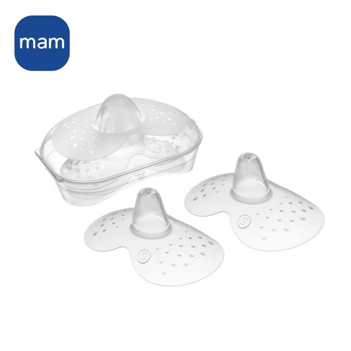MAM Breast end - Silicone -Size S - Pack of 2 in sterilization box - Transparent