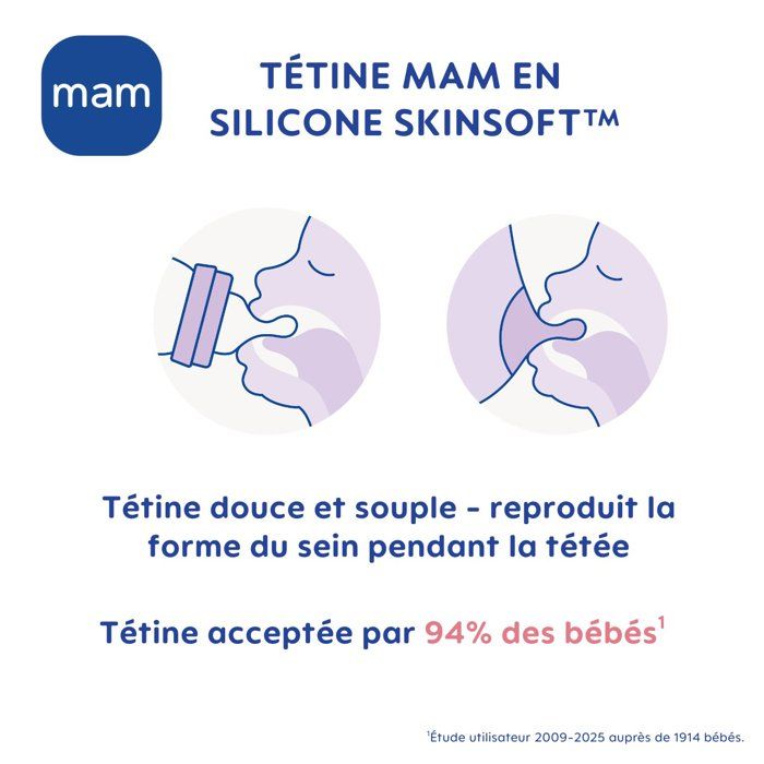 Baby bottle - MAM BABY - Easy Active - +6 months - 330 ml - X flow teat - Berry
