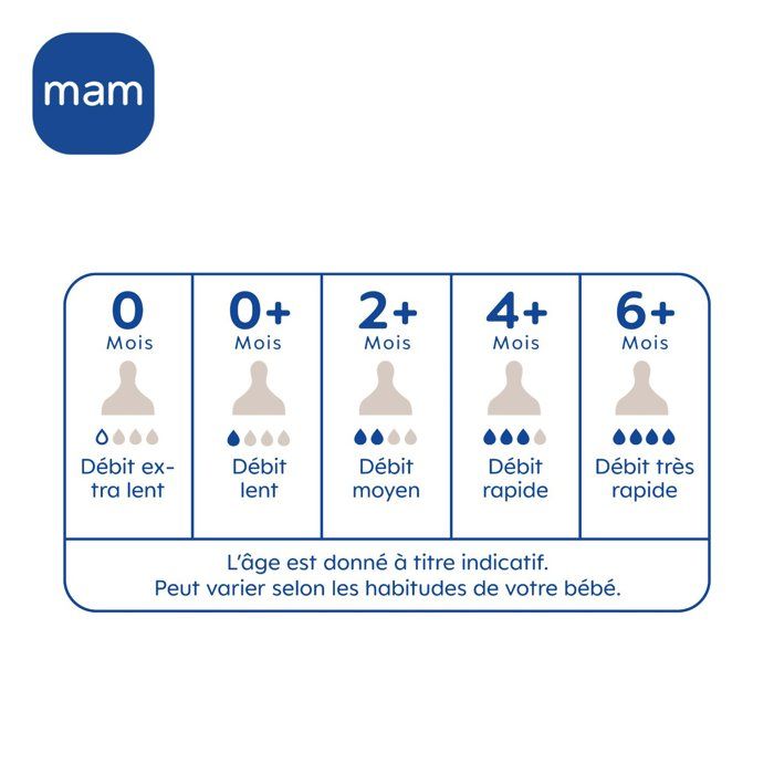 Baby bottle - MAM BABY - Easy Active - +6 months - 330 ml - X flow teat - Ocean