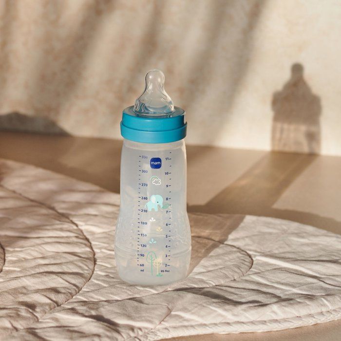 Baby bottle - MAM BABY - Easy Active - +6 months - 330 ml - X flow teat - Ocean