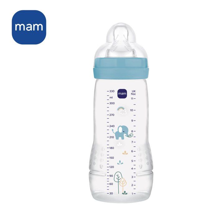 Baby bottle - MAM BABY - Easy Active - +6 months - 330 ml - X flow teat - Ocean