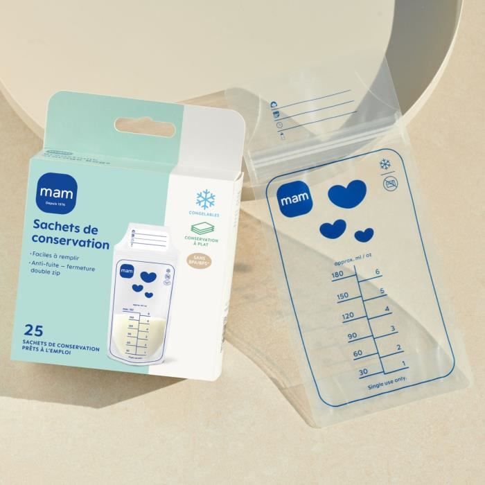 Food Storage Bags - MAM - Pack of 25 - 180 ml