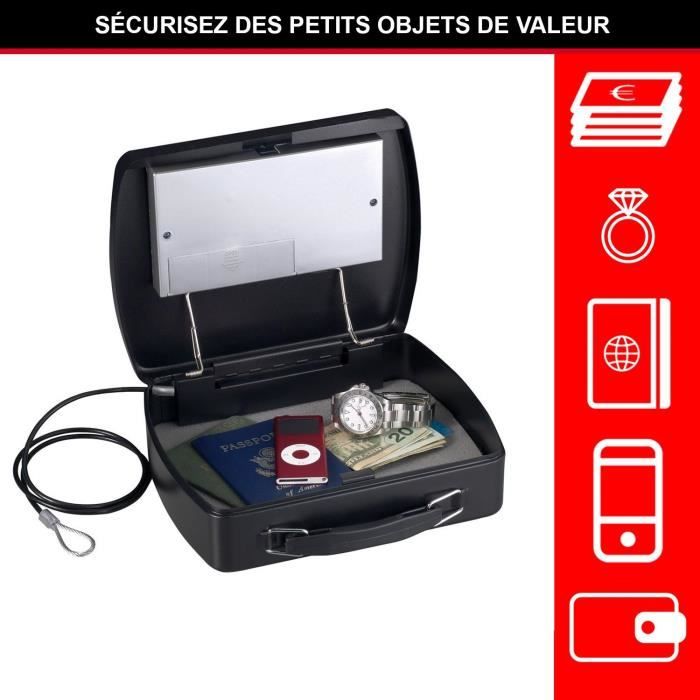 MASTER LOCK Portable Security Case for Travel with Cable - Electronic Combination + Key